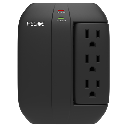 6-OUTLET 450J SURGE PROTECTOR WALL TAP (BLACK)