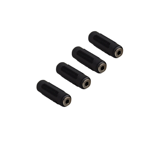 3.5MM STEREO BARREL CONNECTORS, FEMALE TO FEMALE COUPLERS (4 PACK)