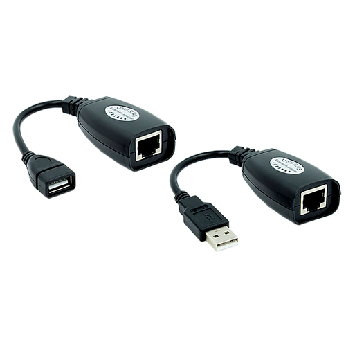 USB 1.1 EXTENDER OVER CAT5, MALE & FEMALE, 150FT (1 PAIR)