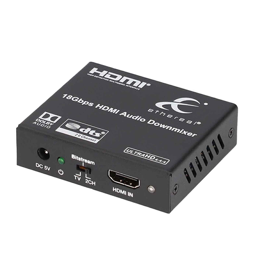HDMI 2.0 AUDIO DE-EMBEDDER, OPTICAL, COAX, ANALOG, WITH DOWNMIXING