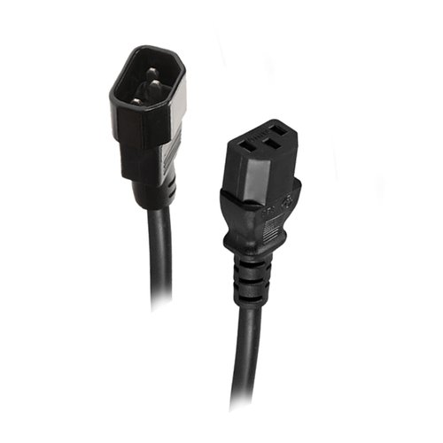 18 AWG POWER CORD, C14 TO C13, STRAIGHT TO STRAIGHT, 1M (3.28FT)
