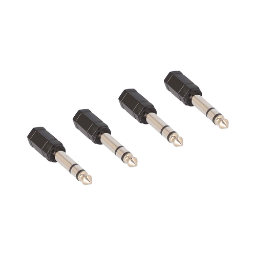 1/4 INCH STEREO PLUG TO 3.5MM STEREO JACK ADAPTER (4 PACK)